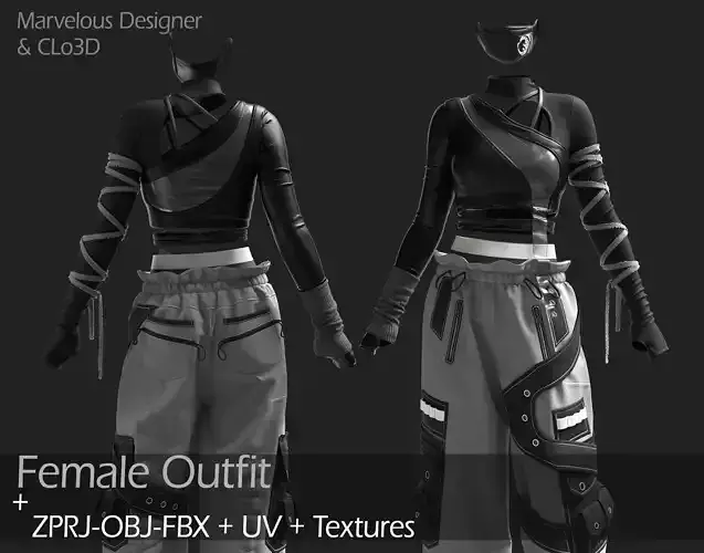 Female Outfit Marvelous Designer project