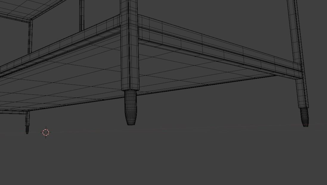 Shelf Low-poly 3D model_3