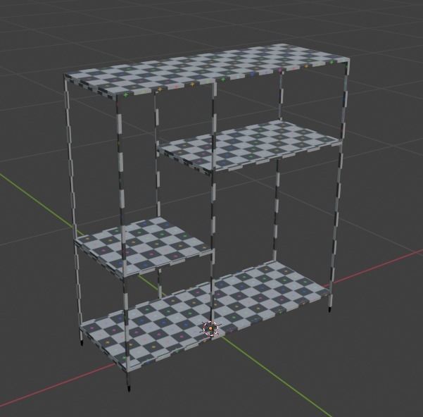 Shelf Low-poly 3D model_5