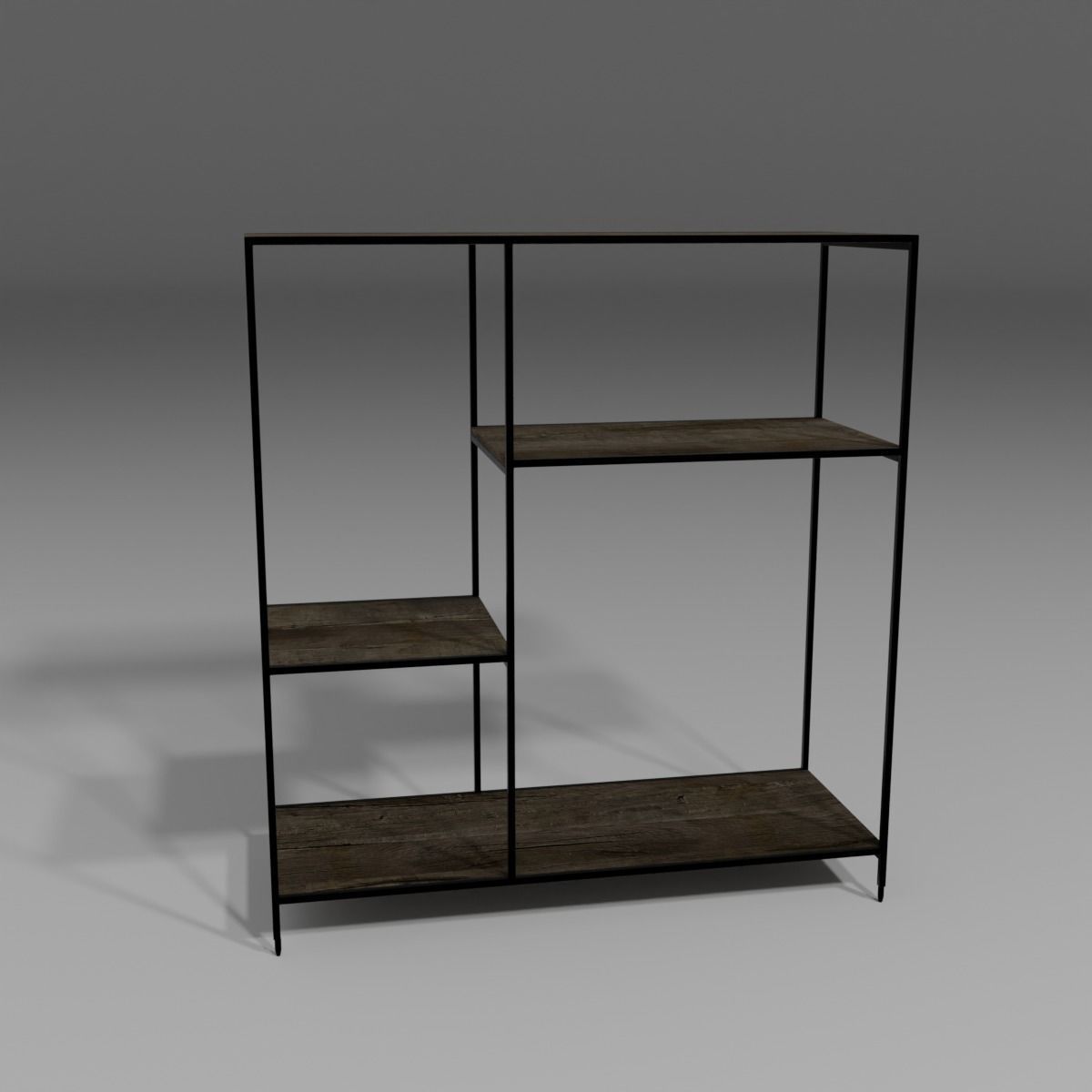 Shelf Low-poly 3D model_1