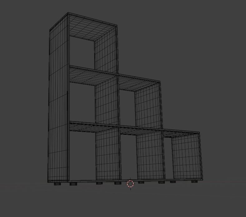 Shelf Low-poly 3D model_3