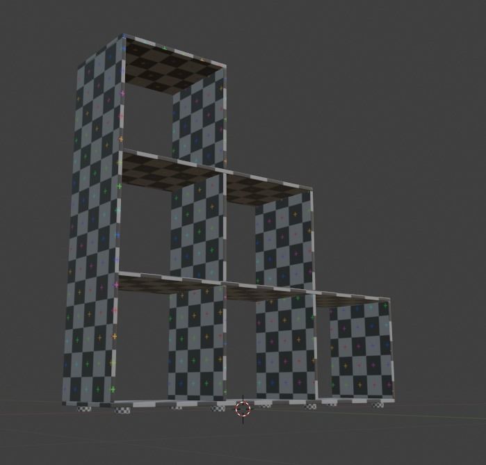 Shelf Low-poly 3D model_6