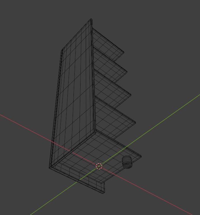 Shelf Low-poly 3D model_3