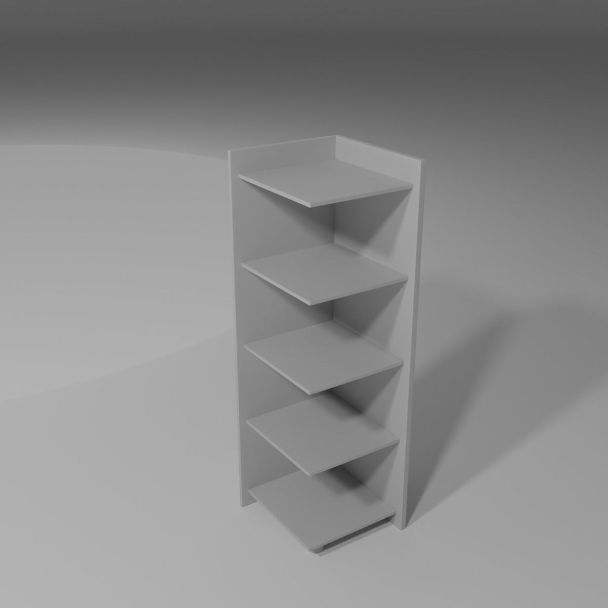 Shelf Low-poly 3D model_1