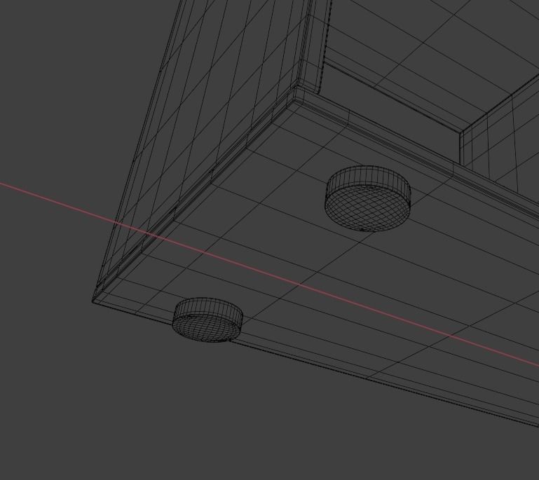 Shelf Low-poly 3D model_3