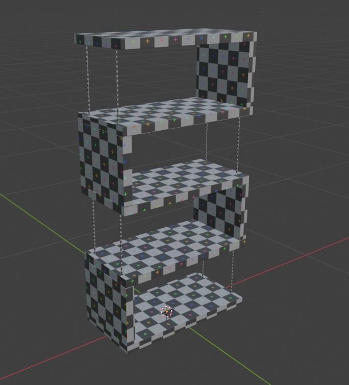 Shelf Low-poly 3D model_5