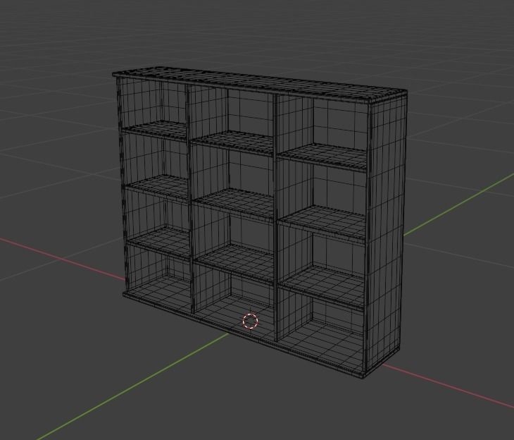 Shelf Low-poly 3D model_2