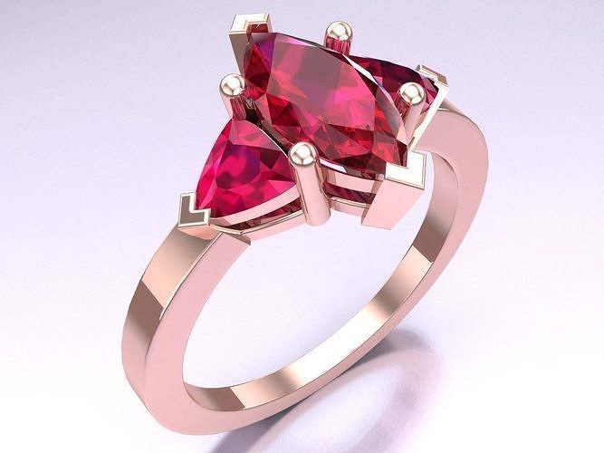 Diamond Ring - Womens Rings - N119352 3D print model