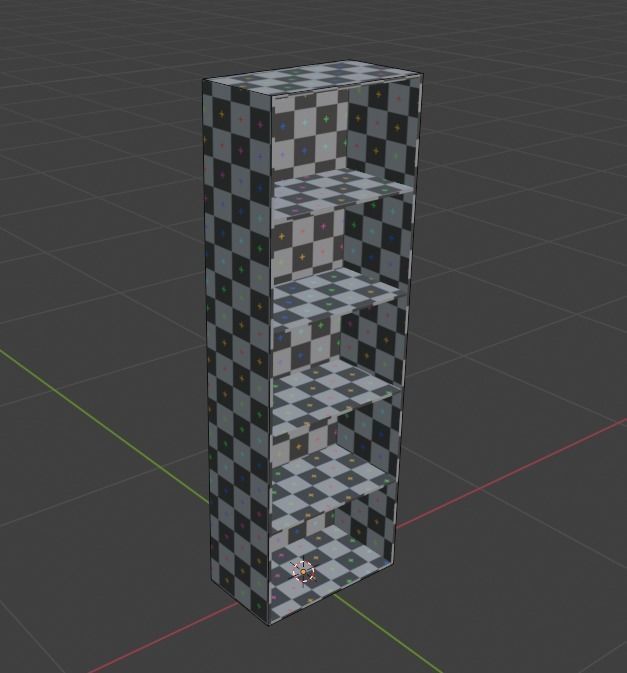 Shelf Low-poly 3D model_4