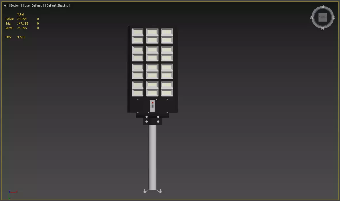 Solar Street Lights Free 3D model