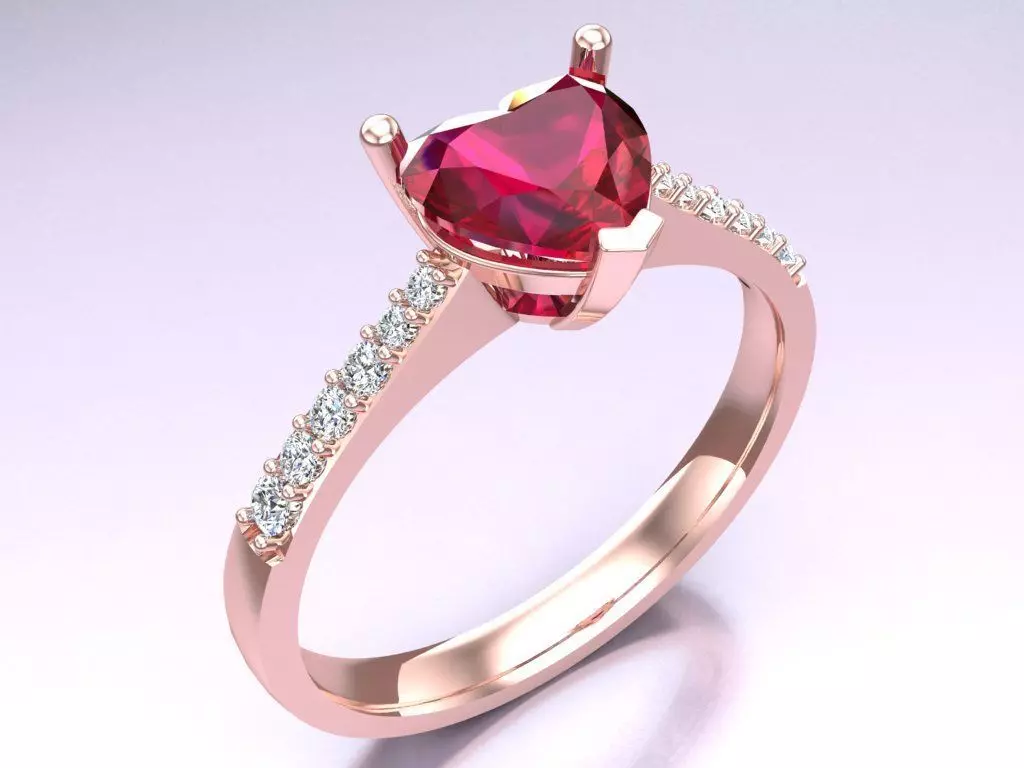 Heart Ring - Womens Rings - N342102 3D print model_0