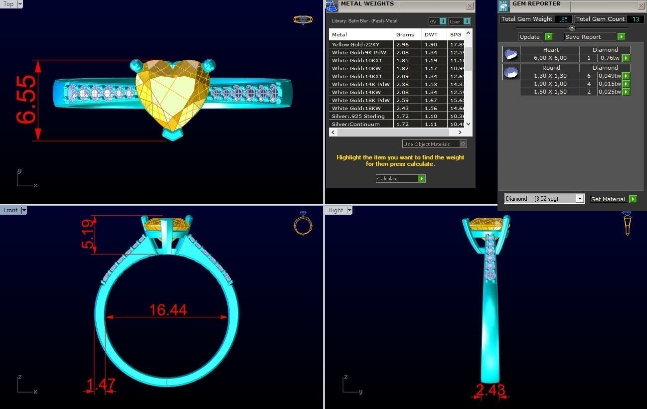 Heart Ring - Womens Rings - N342102 3D print model_7