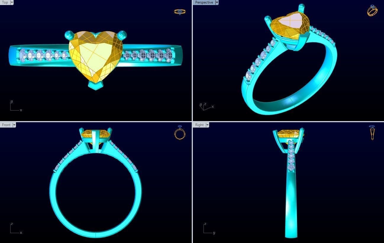 Heart Ring - Womens Rings - N342102 3D print model_10
