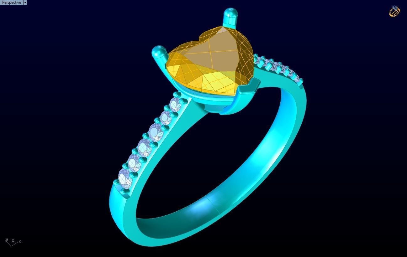 Heart Ring - Womens Rings - N342102 3D print model_9