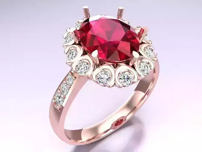 Oval stone ring - Womens  Rings - N342038