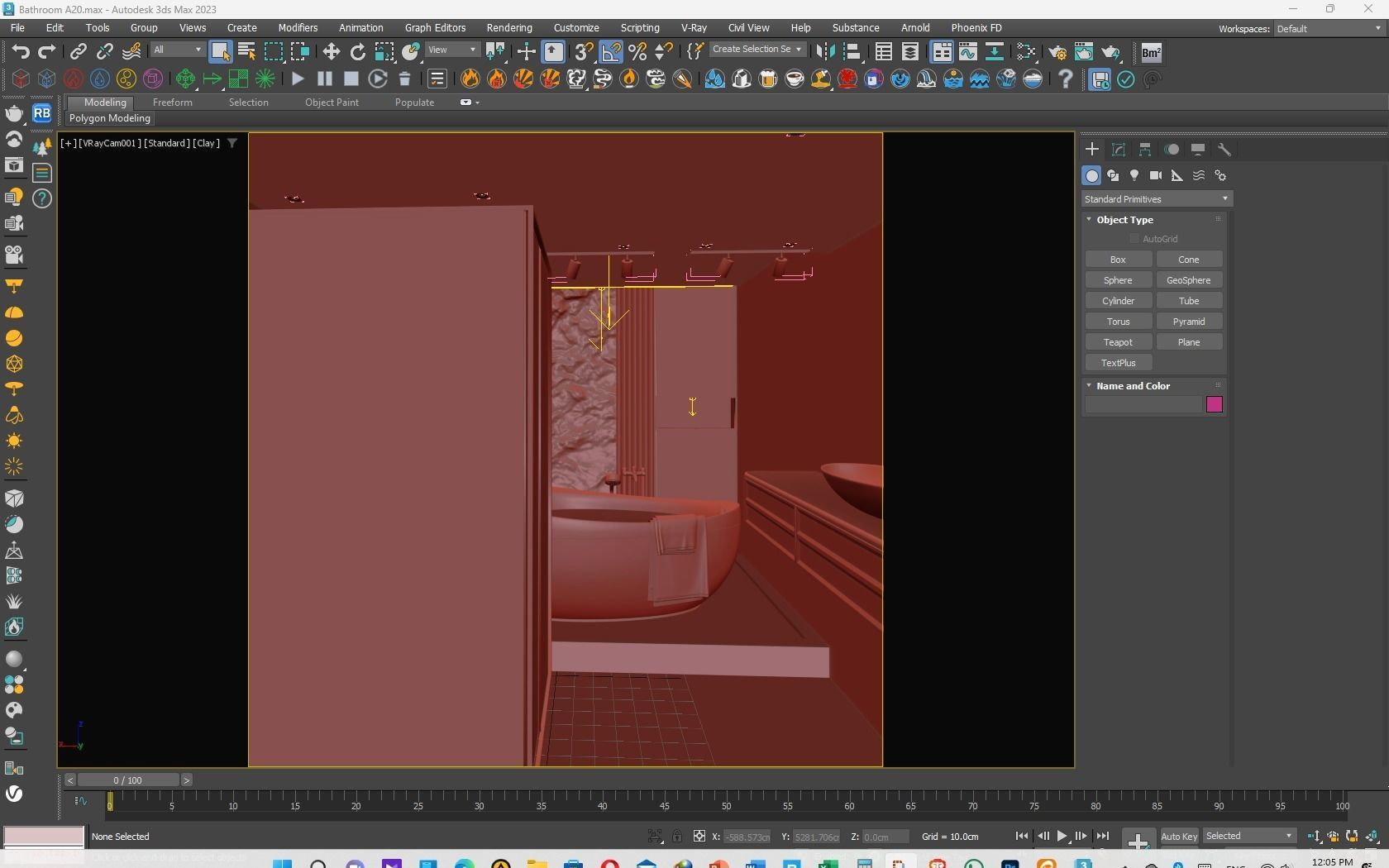 Bathroom Interior scene V-RAY RENDER 3D model 3D model_5