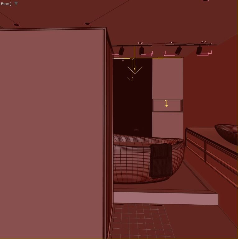 Bathroom Interior scene V-RAY RENDER 3D model 3D model_3