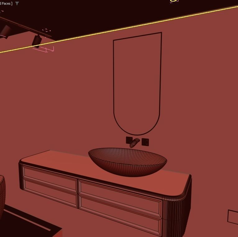 Bathroom Interior scene V-RAY RENDER 3D model 3D model_6