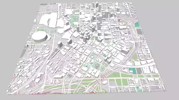 Cityscape Atlanta Georgia USA 3D model