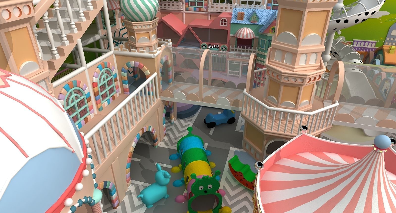 children Indoor amusement park 3D model_15