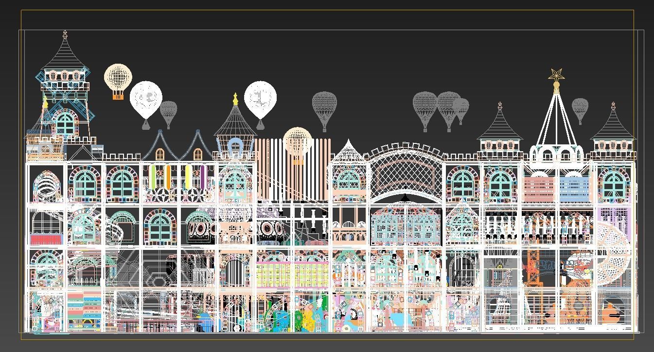 children Indoor amusement park 3D model_10