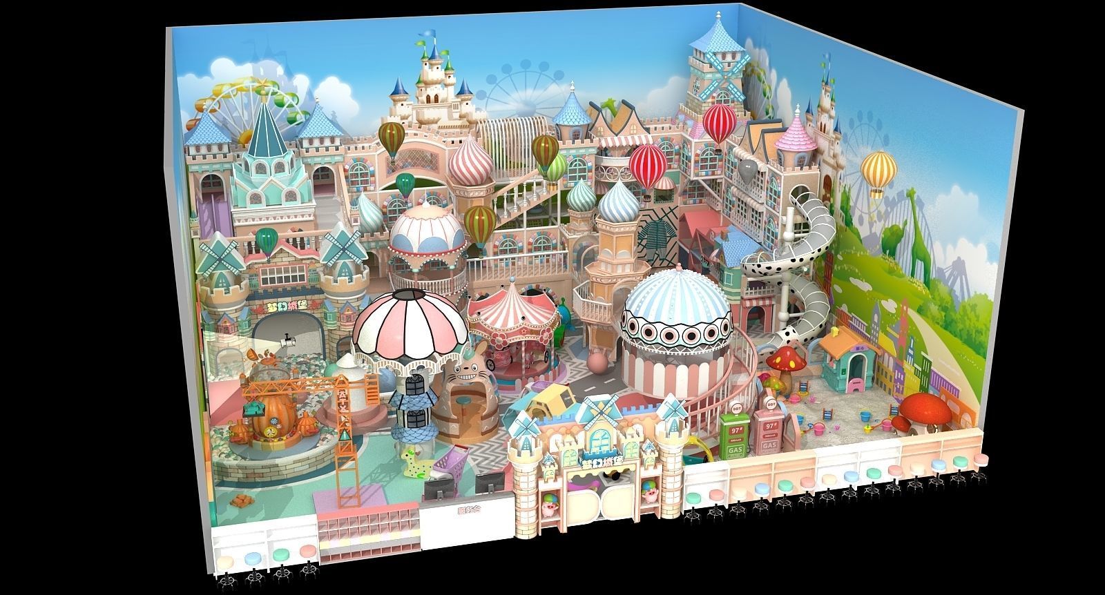 children Indoor amusement park 3D model_11