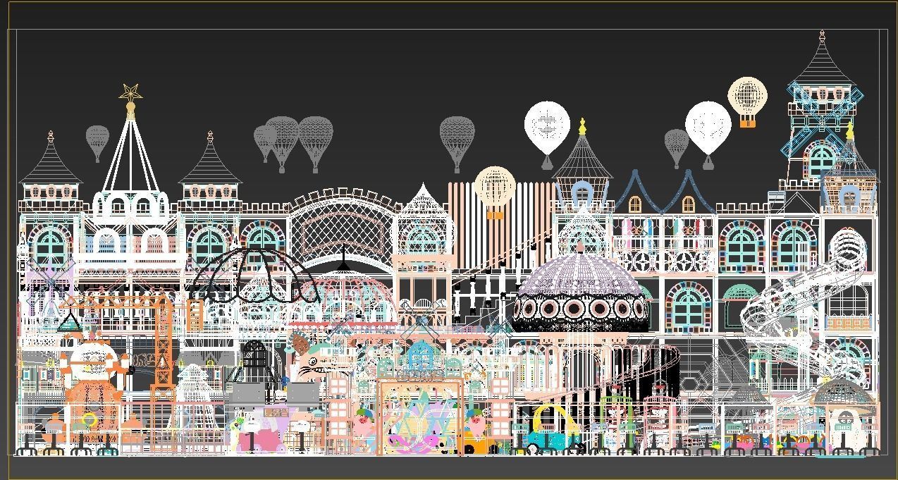 children Indoor amusement park 3D model_7