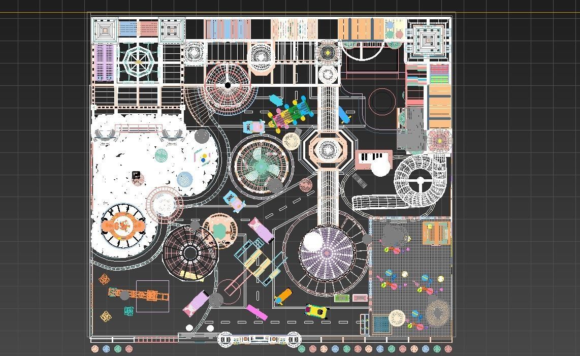 children Indoor amusement park 3D model_8