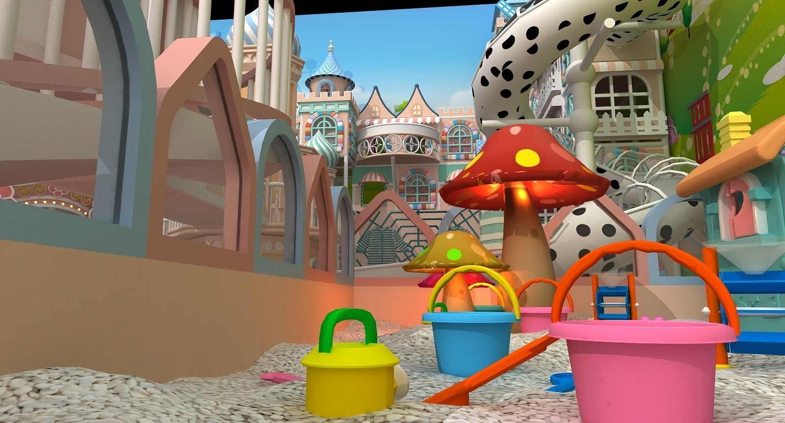 children Indoor amusement park 3D model_14