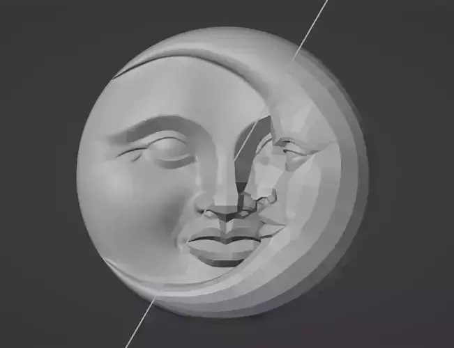 Sun and Moon 3D print model