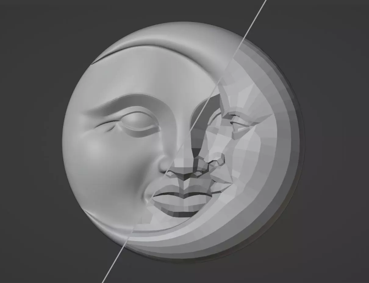 Sun and Moon 3D print model_0