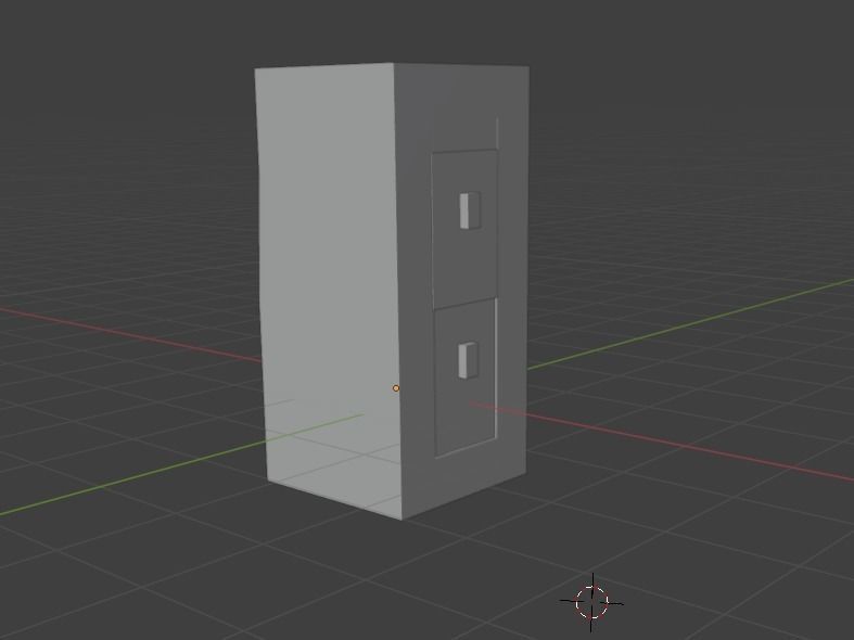 Cabinet  Free low-poly 3D model_1
