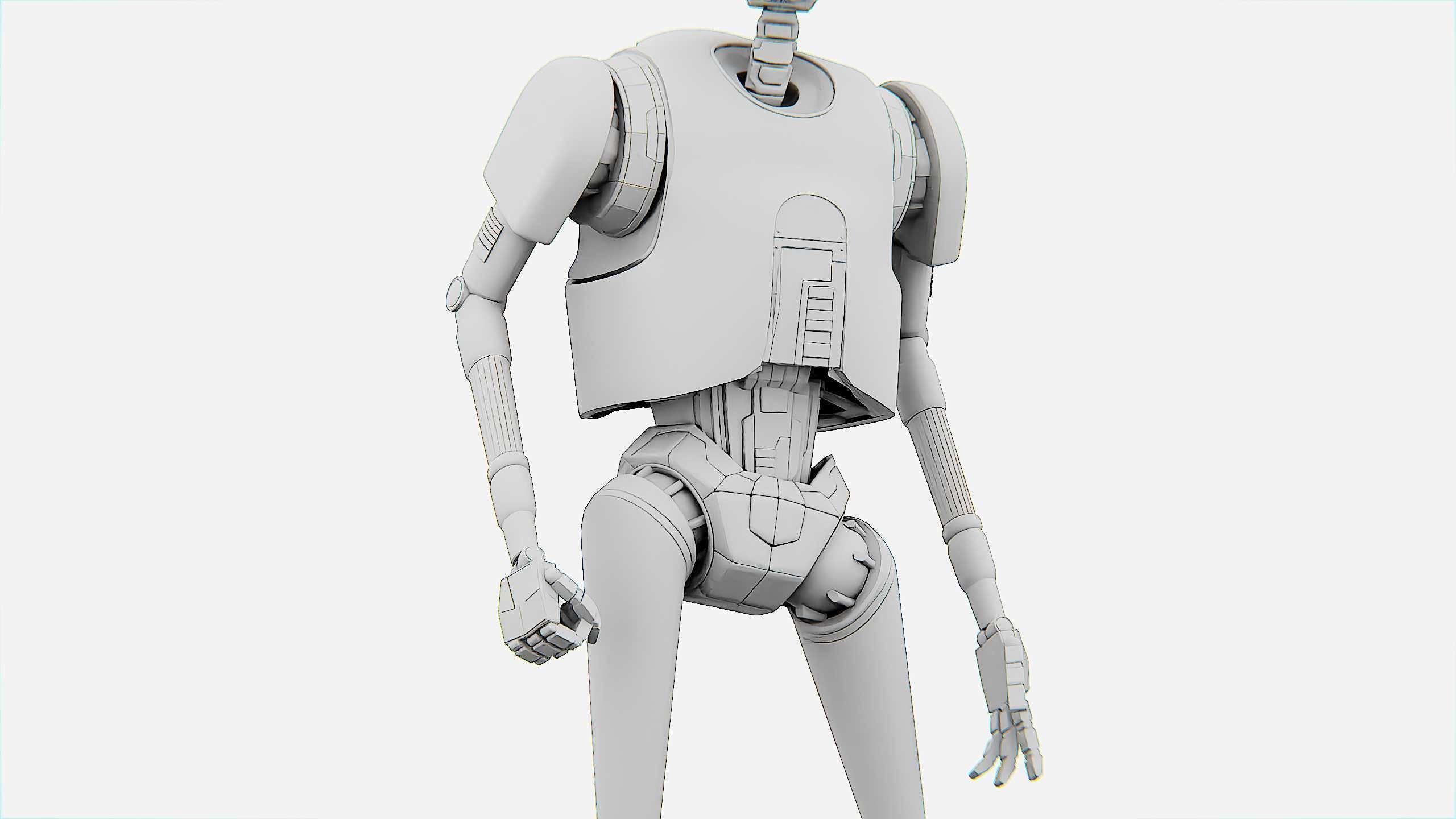 IMPERIAL DROID  Rigged for Unreal Engine - Unity - MIXAMO  3D model_36