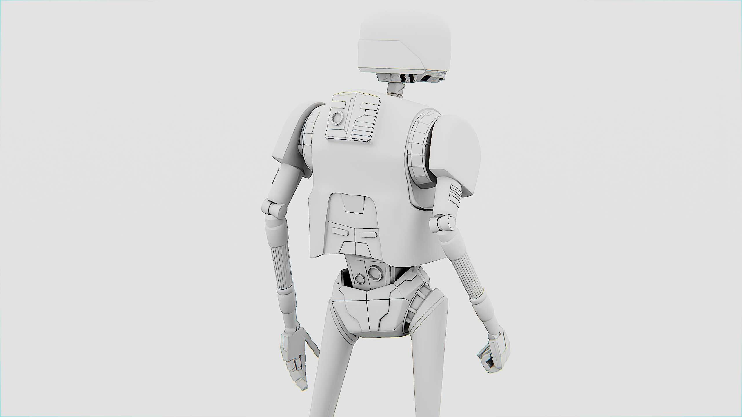 IMPERIAL DROID  Rigged for Unreal Engine - Unity - MIXAMO  3D model_33