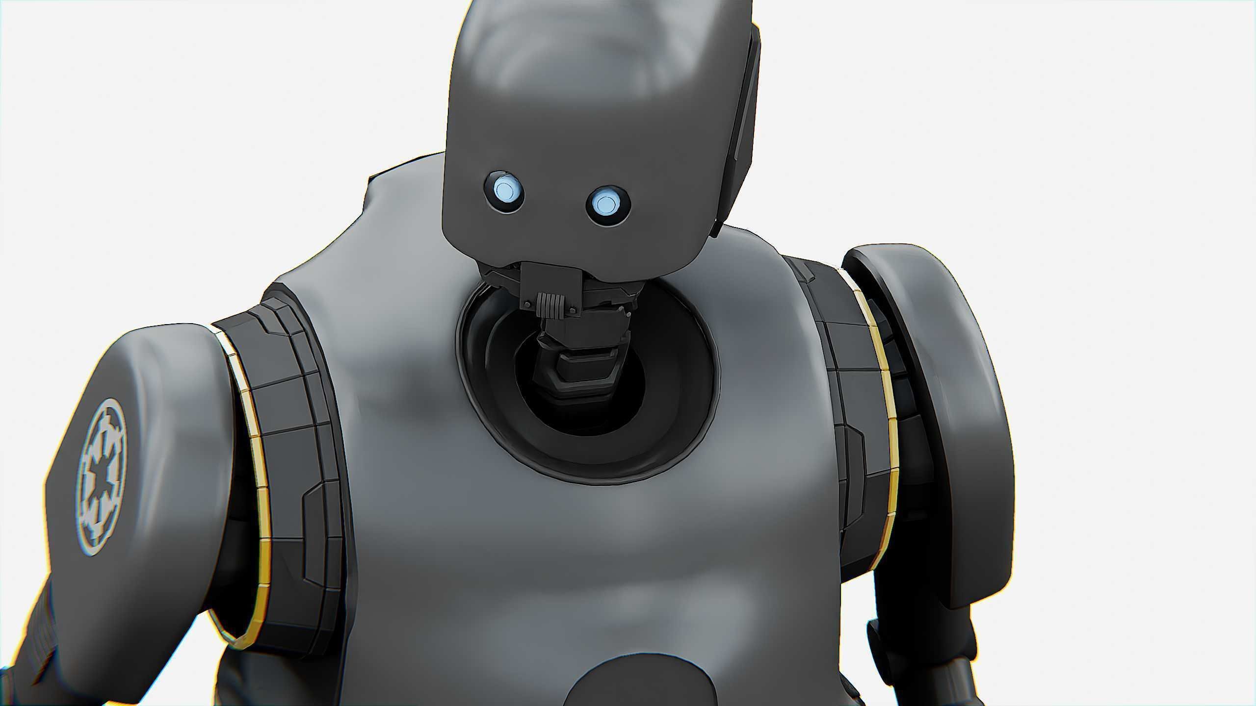 IMPERIAL DROID  Rigged for Unreal Engine - Unity - MIXAMO  3D model_28