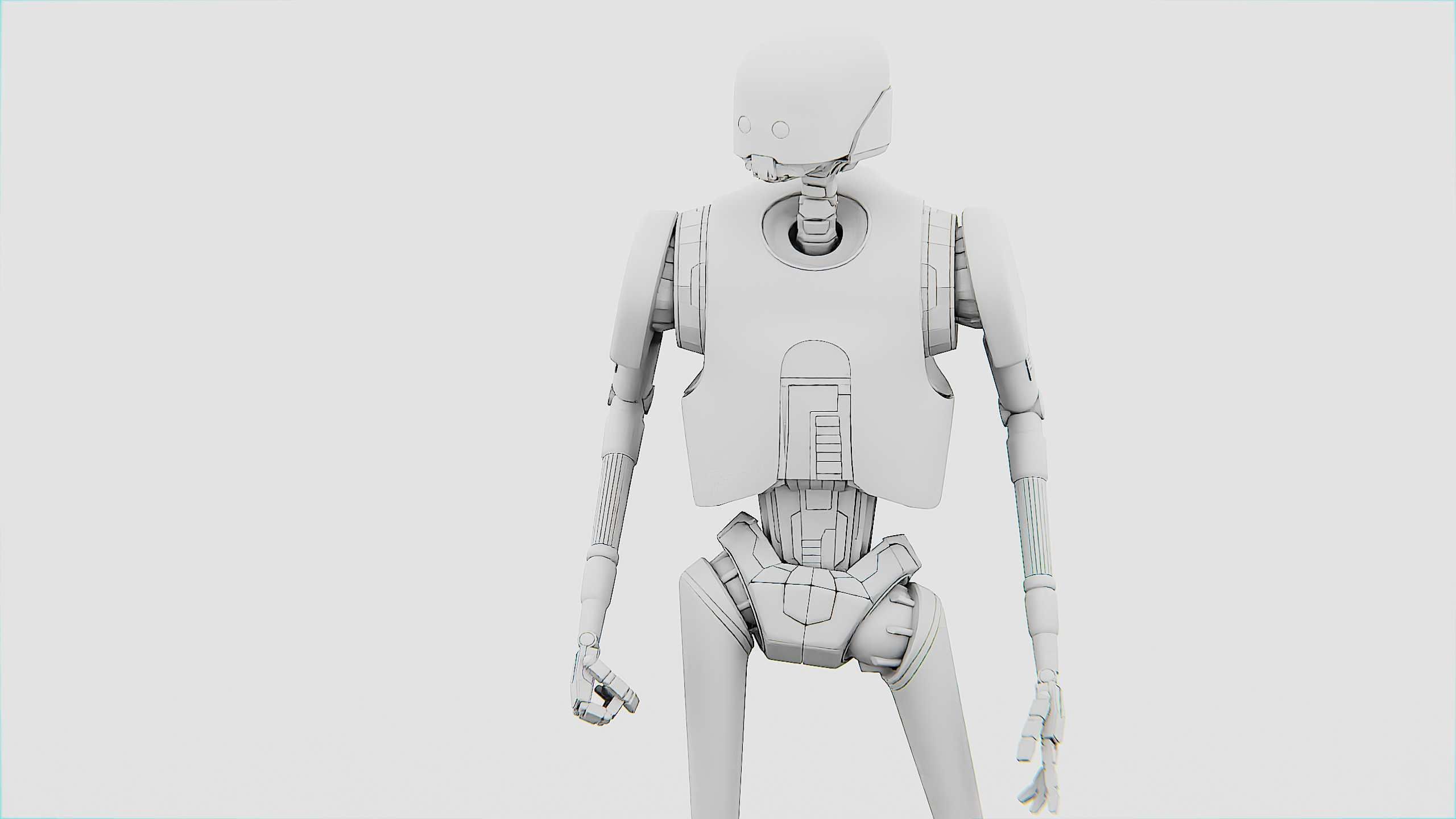 IMPERIAL DROID  Rigged for Unreal Engine - Unity - MIXAMO  3D model_32