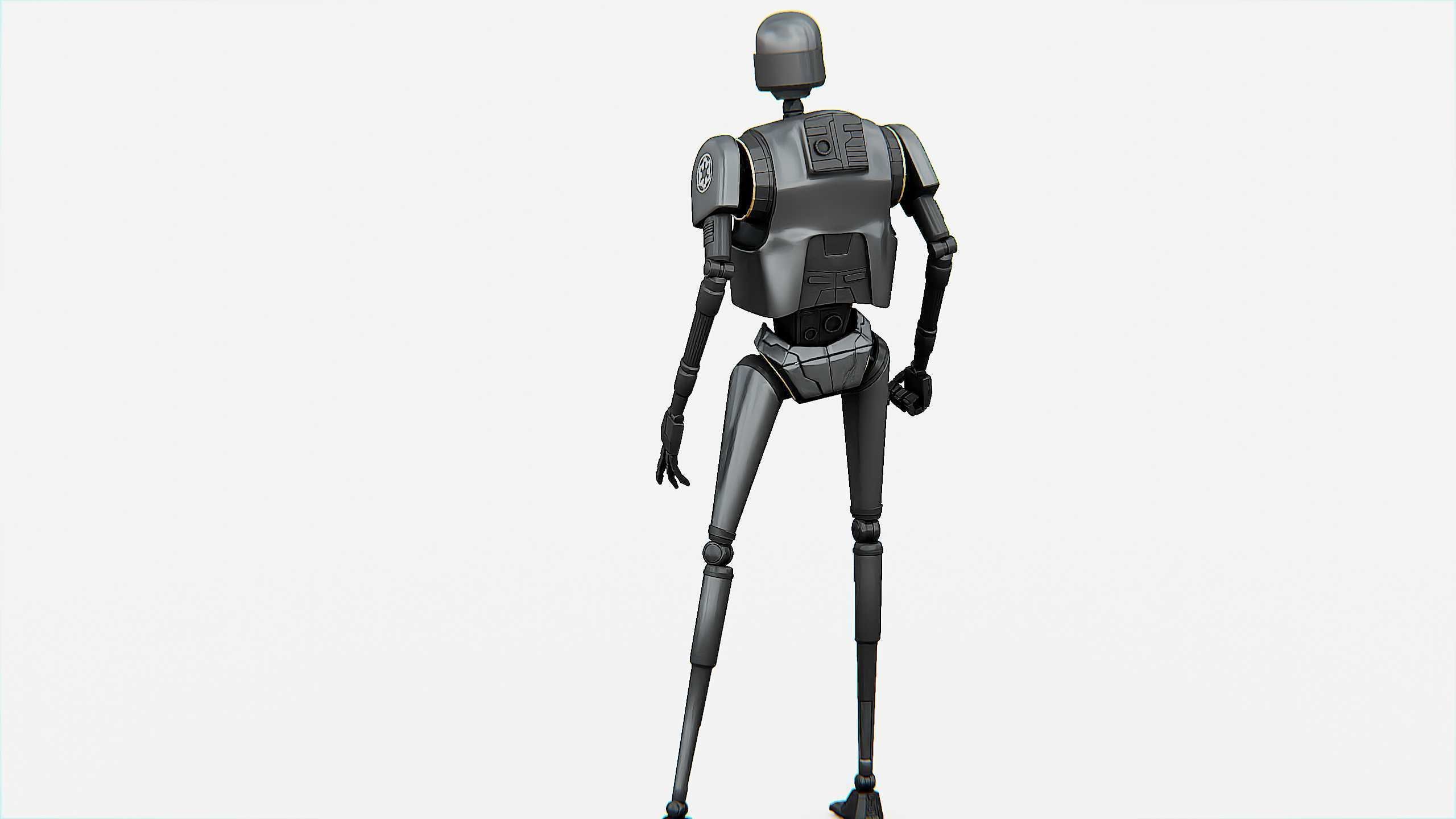 IMPERIAL DROID  Rigged for Unreal Engine - Unity - MIXAMO  3D model_9