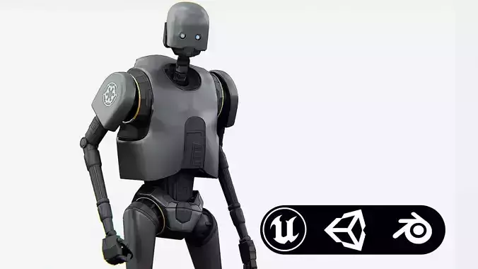 IMPERIAL DROID  Rigged for Unreal Engine - Unity - MIXAMO  3D model