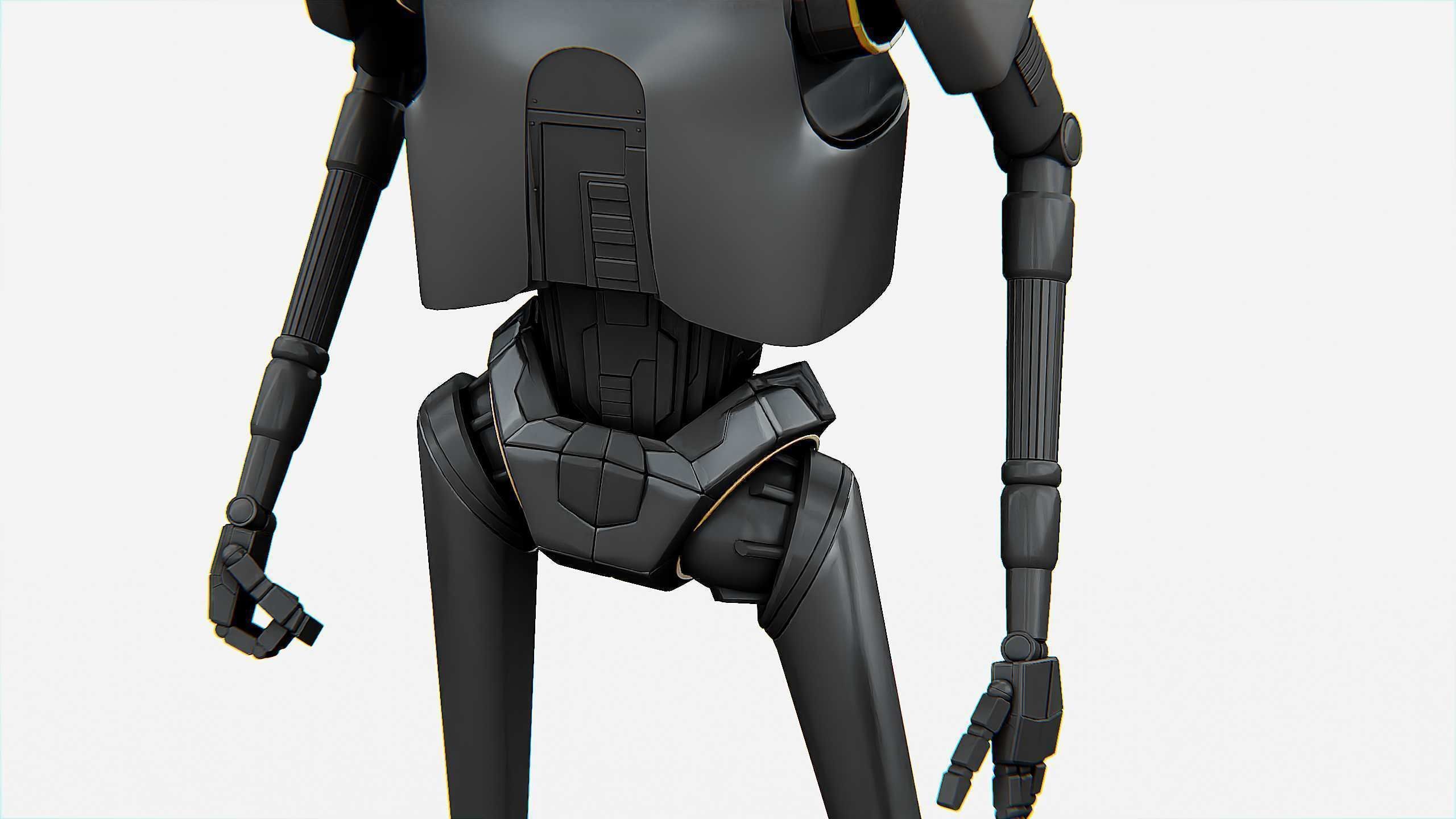 IMPERIAL DROID  Rigged for Unreal Engine - Unity - MIXAMO  3D model_24
