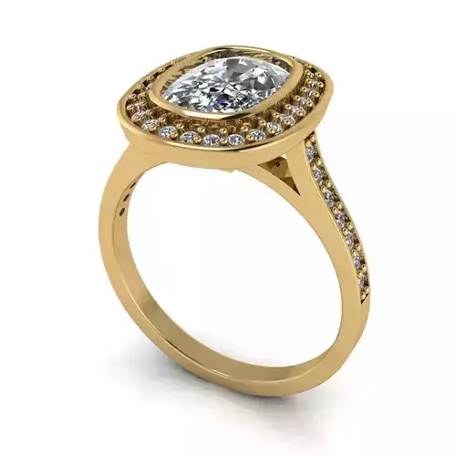 Cushion Halo Ring 633