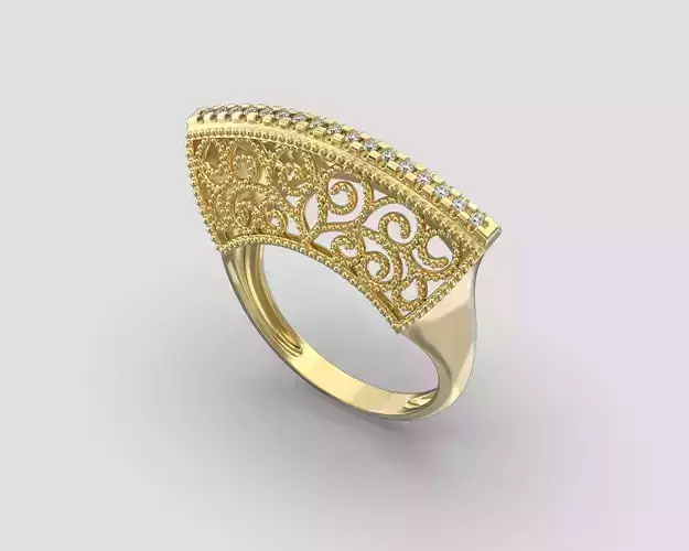 R 140 ring 3D print model