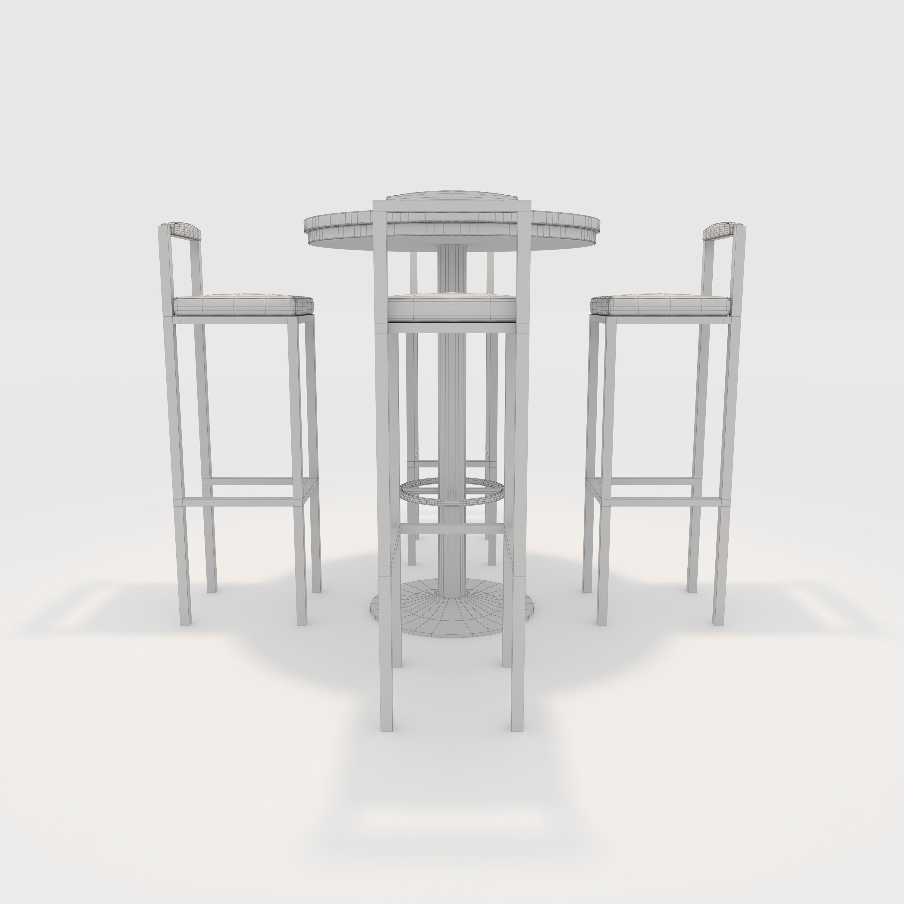 Bar Table And Chair 7 3D model_7