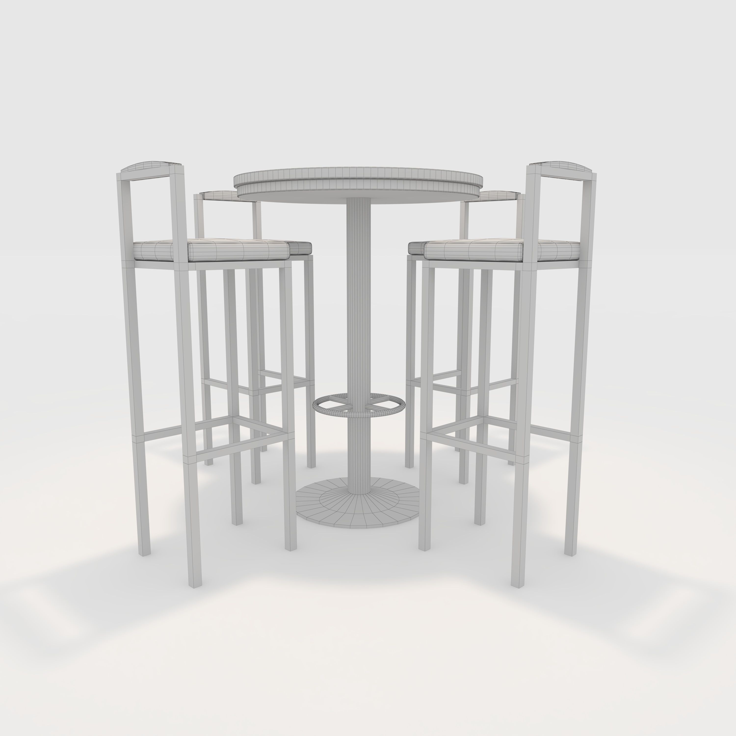 Bar Table And Chair 7 3D model_5