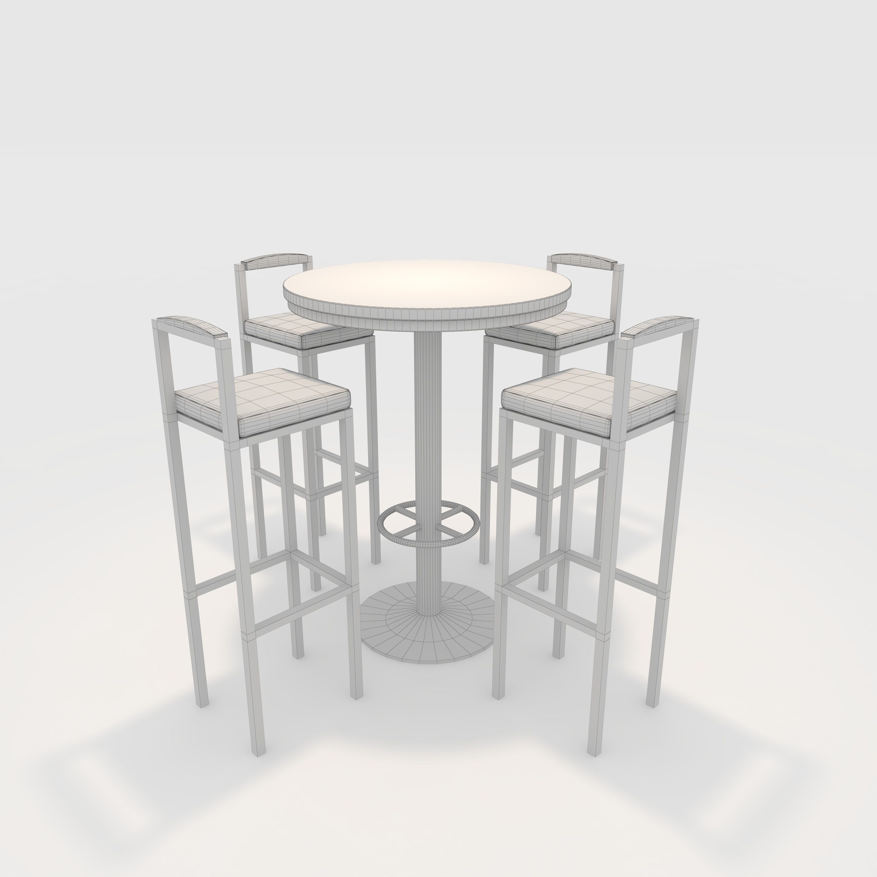 Bar Table And Chair 7 3D model_1