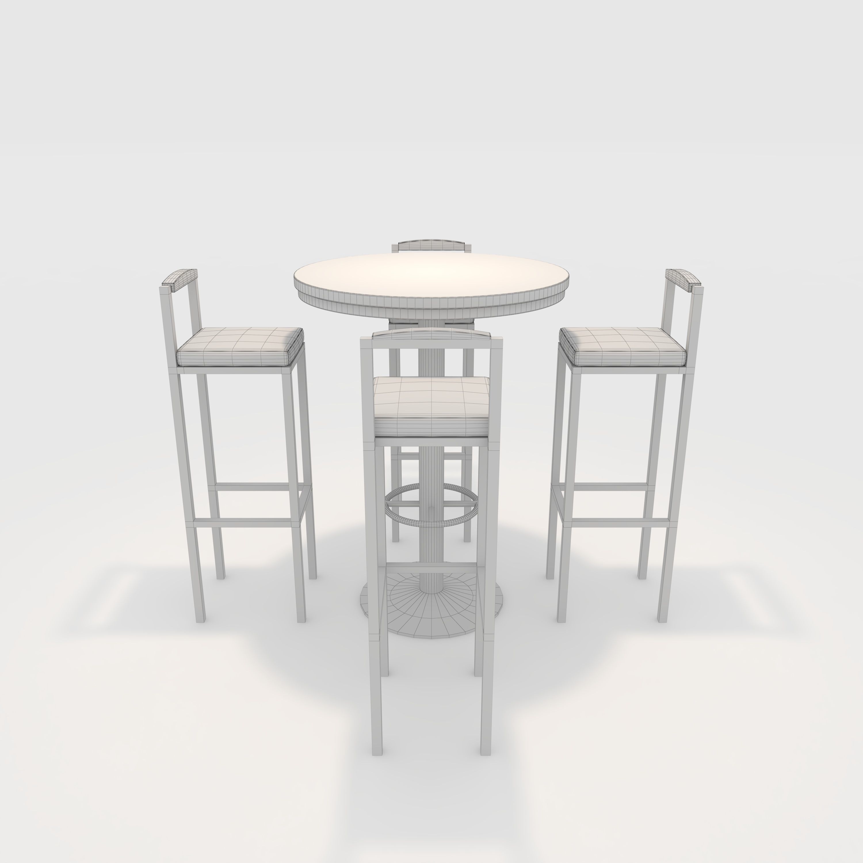 Bar Table And Chair 7 3D model_3