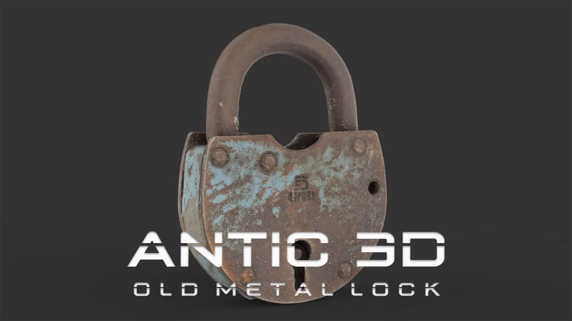 Old metal Lock Low-poly 3D model