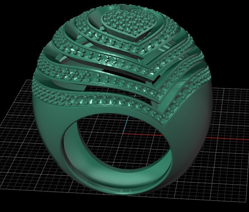 Heart Ring 3D print model_7