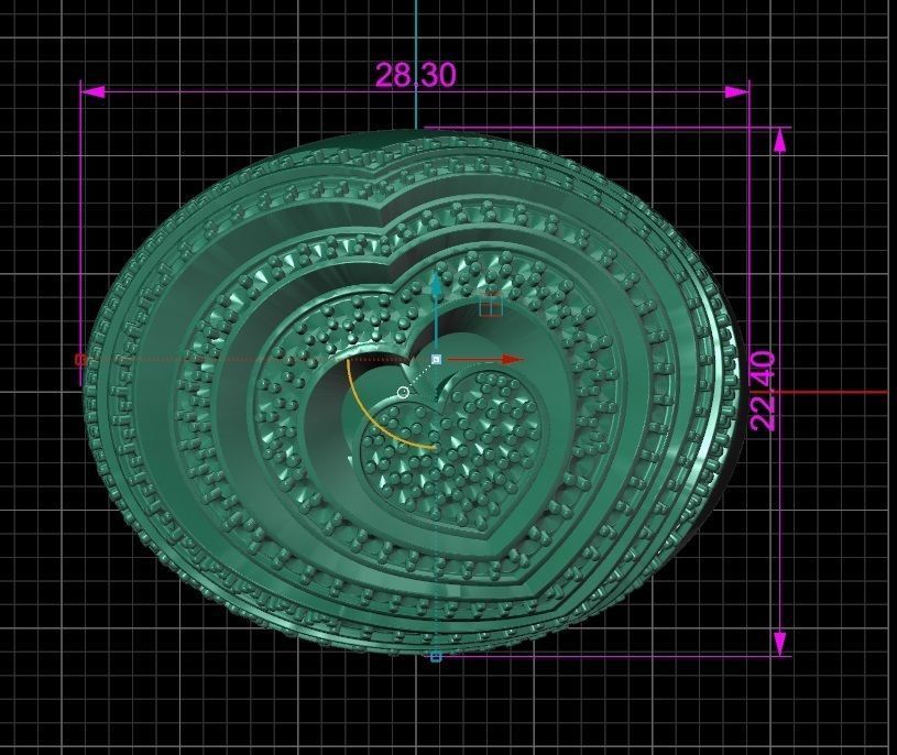 Heart Ring 3D print model_5