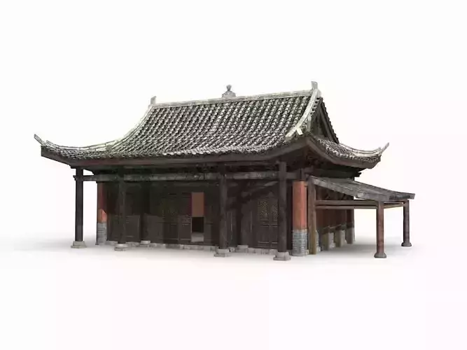 Ancient wooden structure houses