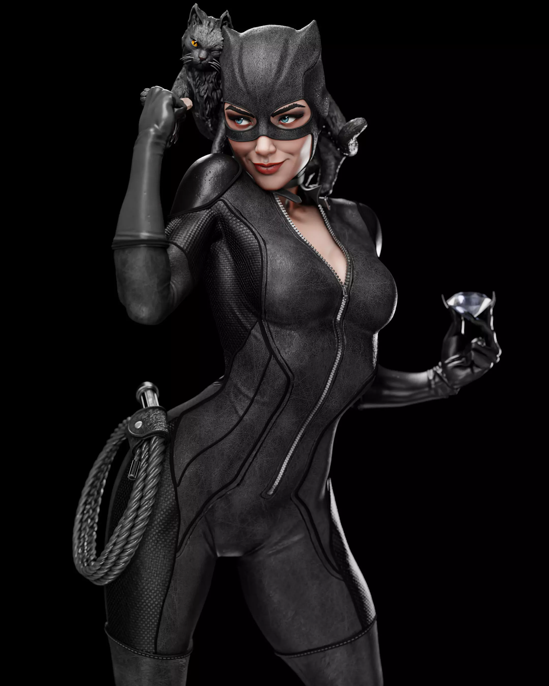 Cat Woman Stl  3D print model_0